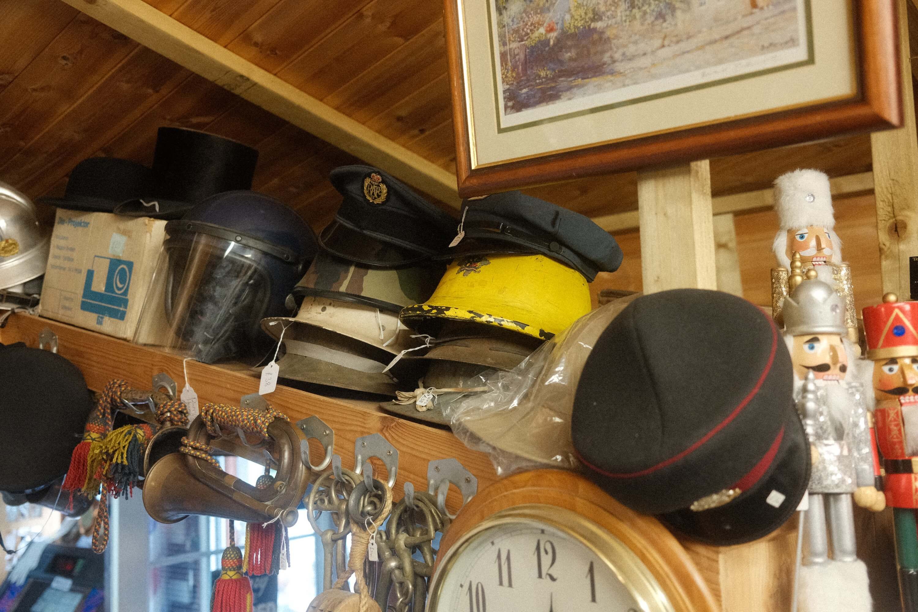 Selection of military & civilian hats